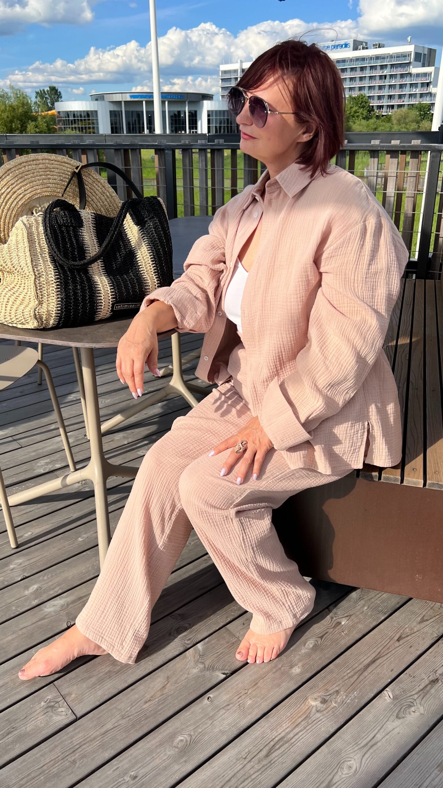 CAPPUCCINO EXTRA XXL Muslin Pants Set