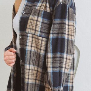 Blue-Beige Flannel Shirt