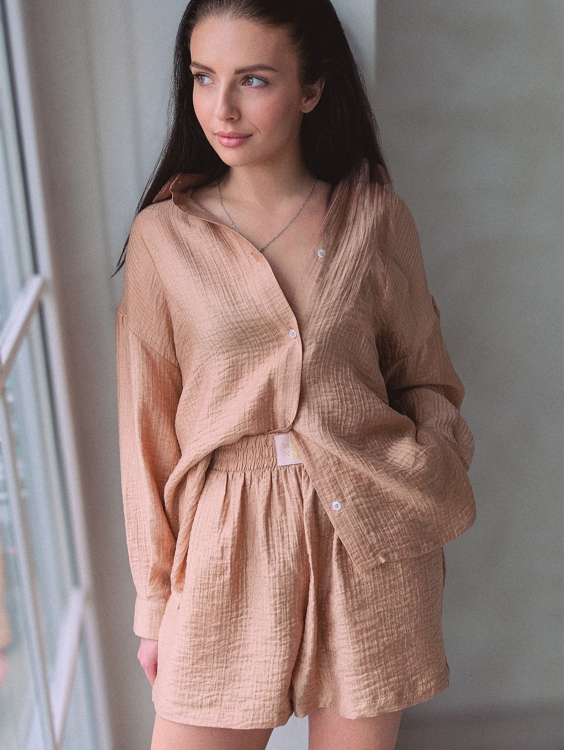 PRALINE IN CANNES Tensel/Viscose Shorts Set