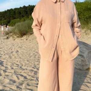 CAPPUCCINO XL-XXXL Muslin Pants Set