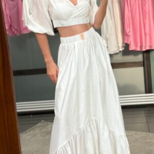 Maxi skirt with crop top S size