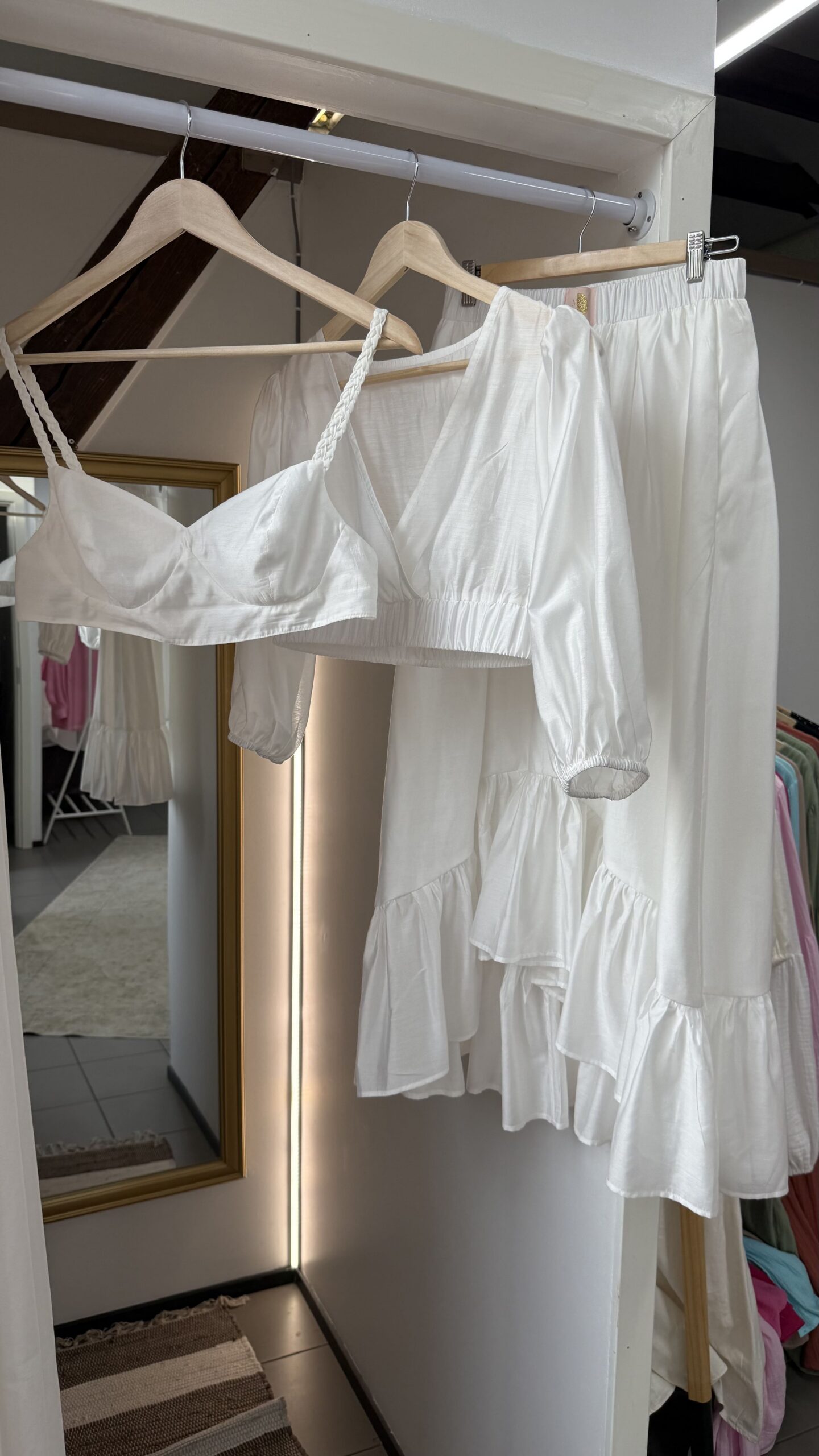 Юбка макси + укороченным топом + Топ лиф