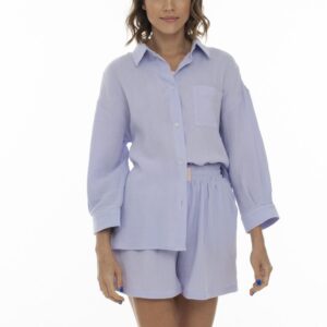 Lavanda Muslin Shirt Sleeve 3/4 + Shorts