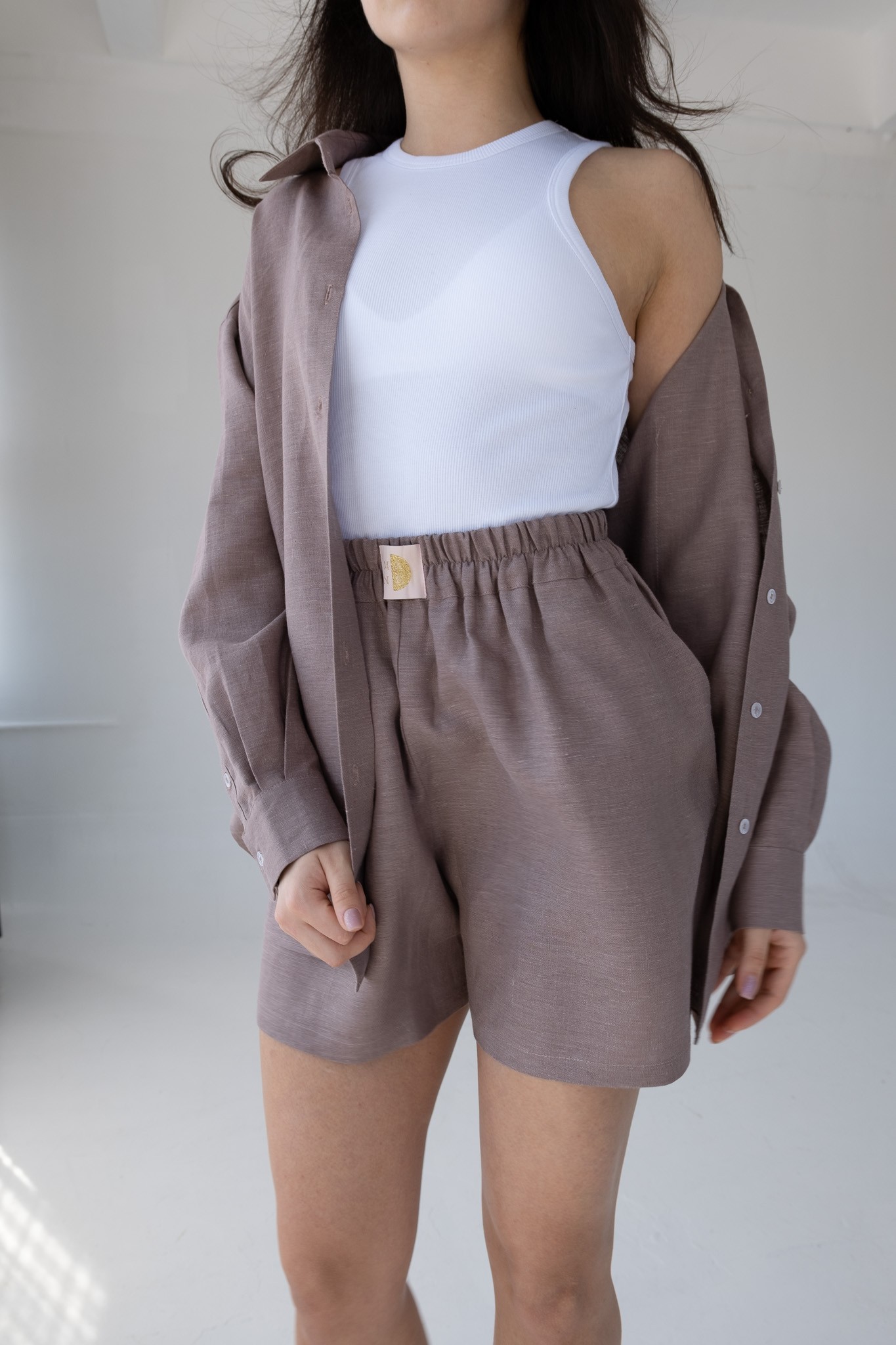 CACAO IN PARIS Linen Shorts Set