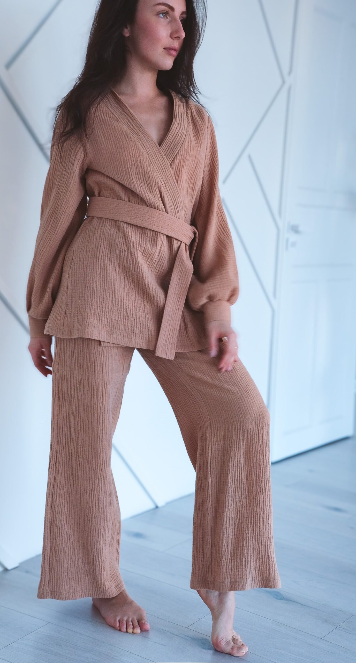 BONBON Muslin Kimono Pants Set