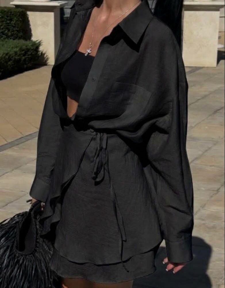 ONYX BREEZE Wrap Skirt Set