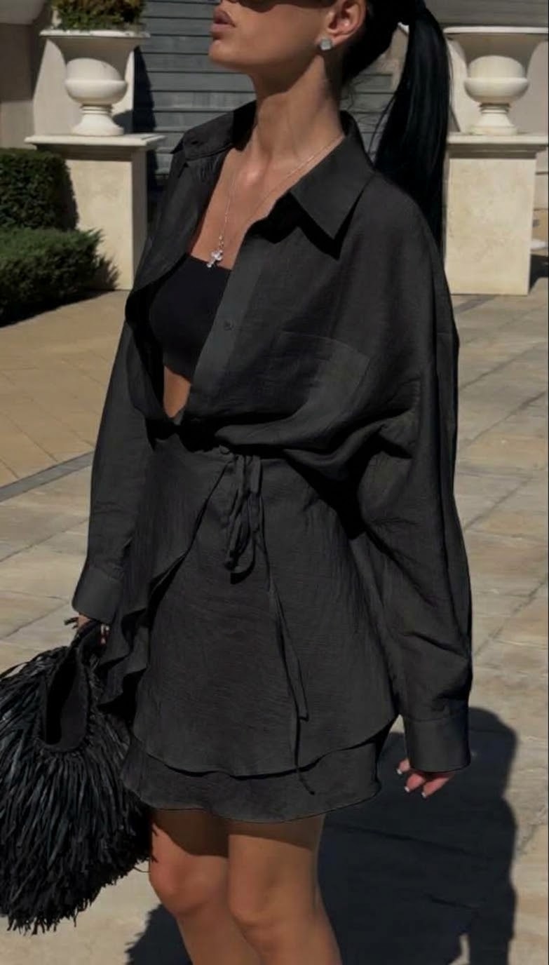 ONYX BREEZE Wrap Skirt Set